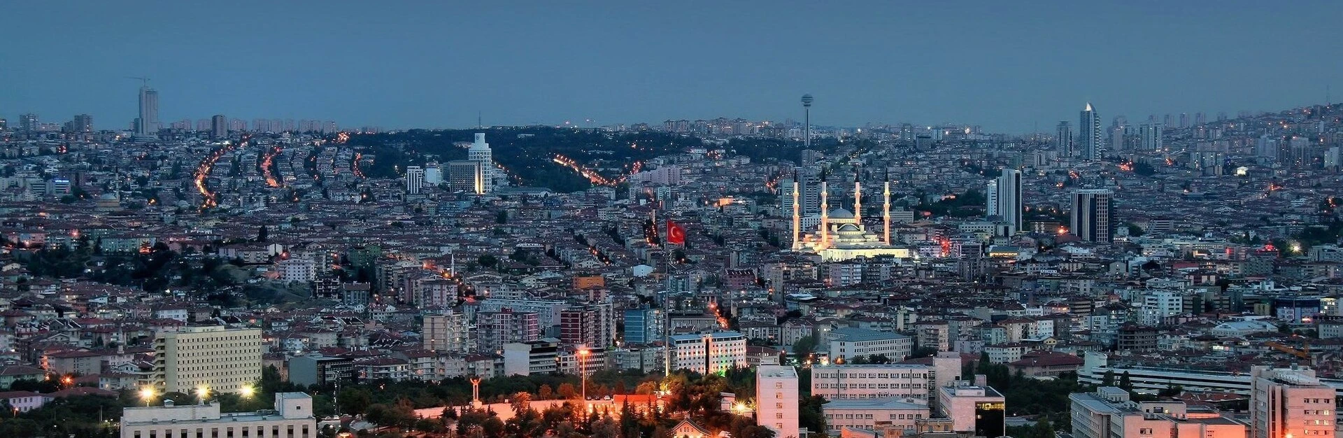 Ankara gece şehir görünümü